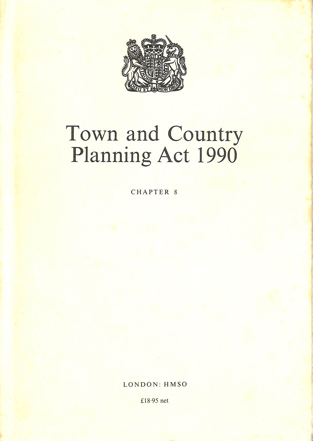 Town And Country Planning Act, 1990 Elizabeth Ii. Chapter 8