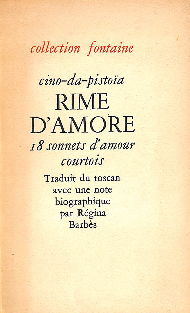 Rime D Amore 18 Sonnets D Amour Courtois Rime D Amore 18 Sonnets D Amour Courtois
