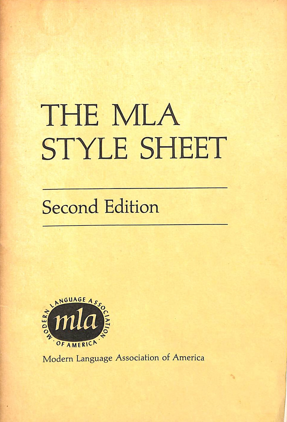 The MLA Style Sheet.